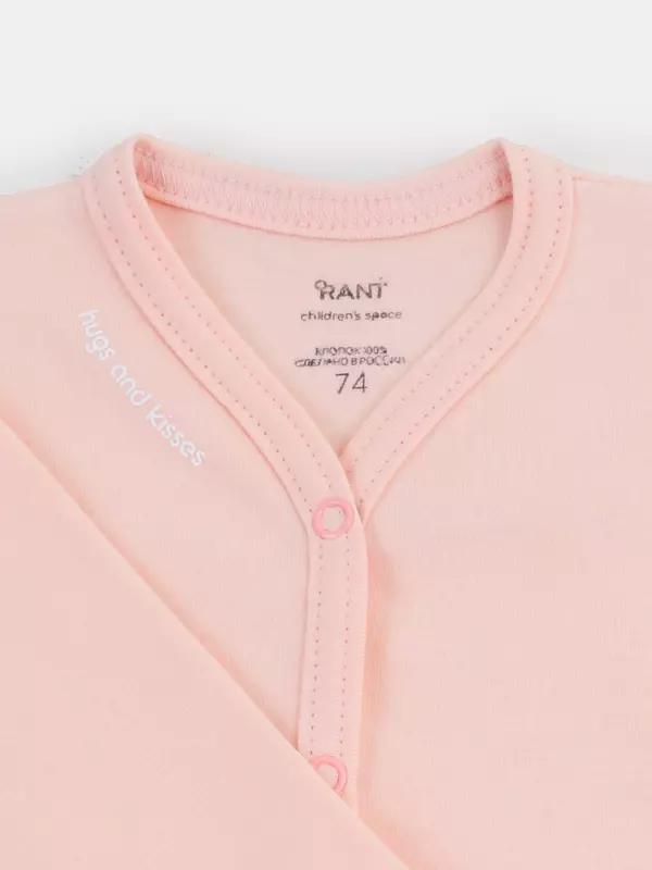 Боди 2 шт. Rant Hugs and kisses Soft pink