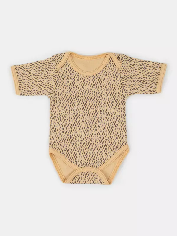 Боди Mowbaby Birds с коротким рукавом (3 шт.) yellow арт. 6282